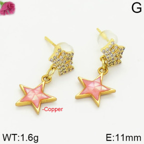 Fashion Copper Earrings Silver Pin  F2E400564aima-J128
