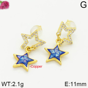 Fashion Copper Earrings Silver Pin  F2E400566aima-J128