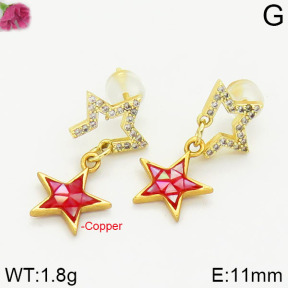 Fashion Copper Earrings Silver Pin  F2E400567aima-J128