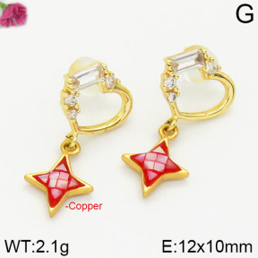 Fashion Copper Earrings Silver Pin  F2E400568aima-J128