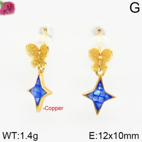 Fashion Copper Earrings Silver Pin  F2E400570aima-J128