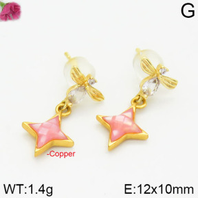 Fashion Copper Earrings Silver Pin  F2E400571aima-J128