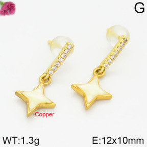 Fashion Copper Earrings Silver Pin  F2E400572aima-J128