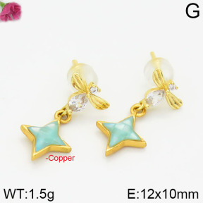Fashion Copper Earrings Silver Pin  F2E400573aima-J128
