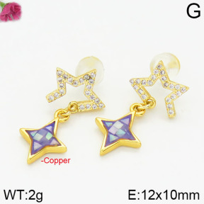 Fashion Copper Earrings Silver Pin  F2E400574aima-J128