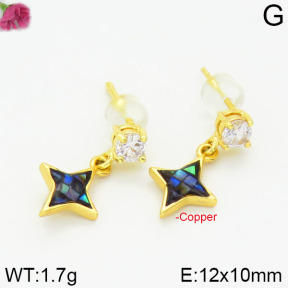 Fashion Copper Earrings Silver Pin  F2E400575aima-J128