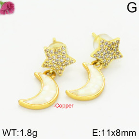 Fashion Copper Earrings Silver Pin  F2E400577aima-J128