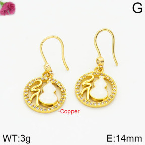 Fashion Copper Earrings Silver Pin  F2E400579aima-J128