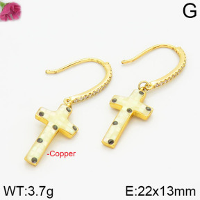 Fashion Copper Earrings Silver Pin  F2E400580aima-J128