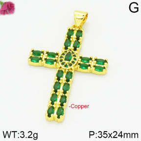 Fashion Copper Pendant  F2P400167bbov-J111
