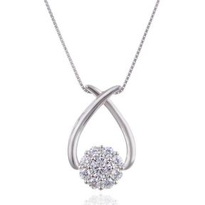 925 Silver Necklace  Weight:2.2g  P:13.1*20.6mm,Main Stone:4.5mm  JN1577bihk-M112  YJ00799