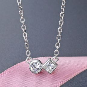 925 Silver Necklace    P:5.9*11mm,N:39.5+3cm  JN1581bika-M112  YJAX002308