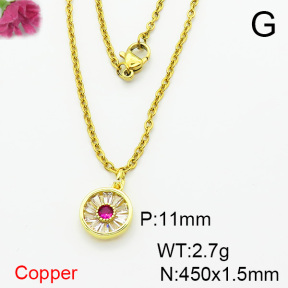 Fashion Copper Necklace  F6N404079vail-L002