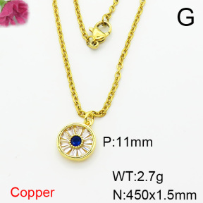 Fashion Copper Necklace  F6N404081vail-L002