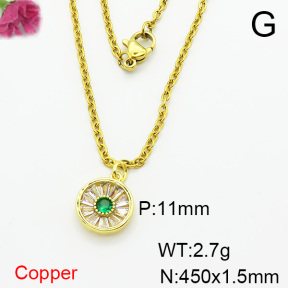 Fashion Copper Necklace  F6N404082vail-L002