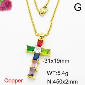 Fashion Copper Necklace  F6N404084aakl-L002