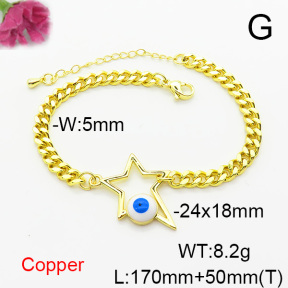 Fashion Copper Bracelet  F6B300722vbll-L024