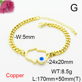 Fashion Copper Bracelet  F6B300728vbll-L024