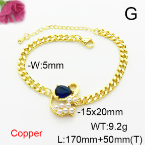 Fashion Copper Bracelet  F6B405104bbml-L024