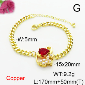 Fashion Copper Bracelet  F6B405106bbml-L024