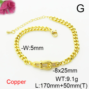 Fashion Copper Bracelet  F6B405109bbml-L024