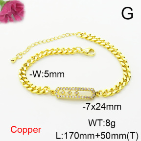Fashion Copper Bracelet  F6B405110bbml-L024