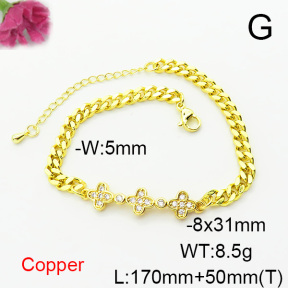 Fashion Copper Bracelet  F6B405111bbml-L024