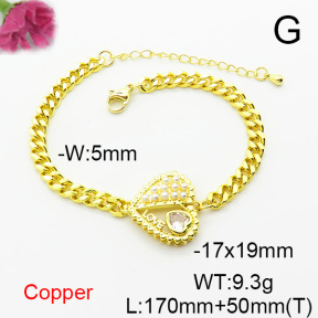 Fashion Copper Bracelet  F6B405115bbml-L024