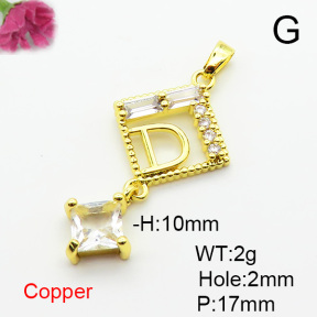 Fashion Copper Pendant  Cubic Zirconia  XFPC06325aajl-L024