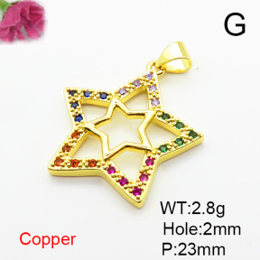 Fashion Copper Pendant  Micro Pave Cubic Zirconia  XFPC06334aajl-L024