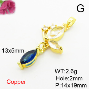 Fashion Copper Pendant  Cubic Zirconia  XFPC06346aajl-L024