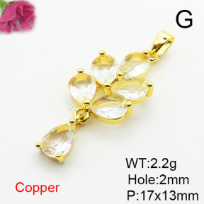 Fashion Copper Pendant  Cubic Zirconia  XFPC06349baka-L024