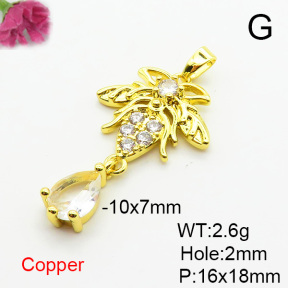 Fashion Copper Pendant  Cubic Zirconia  XFPC06352aajl-L024