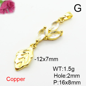 Fashion Copper Pendant  Cubic Zirconia  XFPC06361aajl-L024