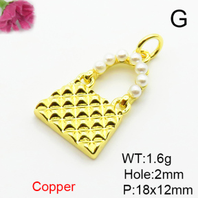 Fashion Copper Pendant  Plastic Imitation Pearls  XFPC06439aajl-L024