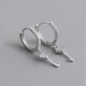 925 Silver Earrings  Weight:1.3g  3.9*12mm  JE1652vhnp-Y10  EH1154