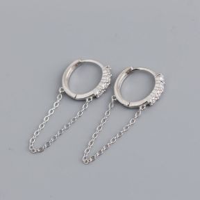 925 Silver Earrings  Weight:1.35g  13.5*30mm  JE1693vhnl-Y10  EH1385