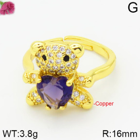 Fashion Copper Bear Rings  TR2000042vbpb-J111