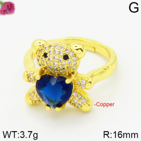 Fashion Copper Bear Rings  TR2000043vbpb-J111