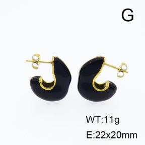 Stainless Steel Earrings  Enamel,Handmade Polished  6E3002418bhia-066