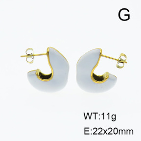 Stainless Steel Earrings  Enamel,Handmade Polished  6E3002421bhia-066