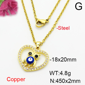 Fashion Copper Necklace  F6N404088avja-L024