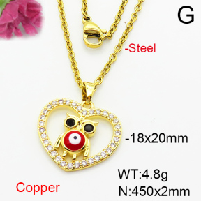 Fashion Copper Necklace  F6N404089avja-L024