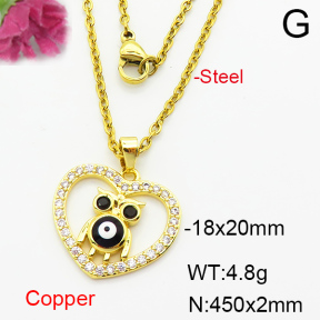 Fashion Copper Necklace  F6N404091avja-L024