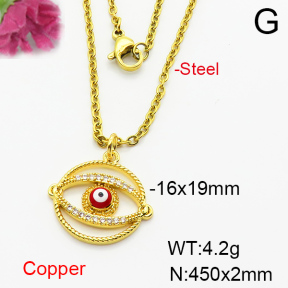 Fashion Copper Necklace  F6N404092avja-L024