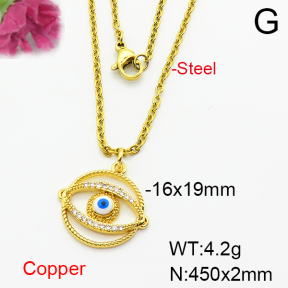 Fashion Copper Necklace  F6N404093avja-L024