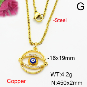 Fashion Copper Necklace  F6N404094avja-L024