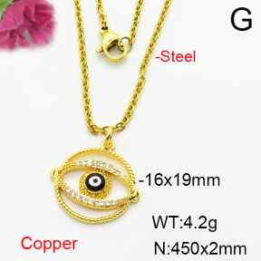 Fashion Copper Necklace  F6N404095avja-L024