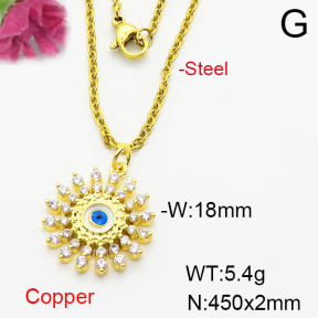 Fashion Copper Necklace  F6N404096avja-L024