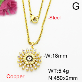 Fashion Copper Necklace  F6N404097avja-L024